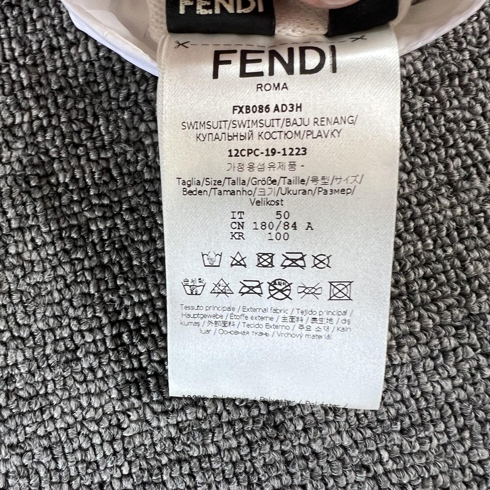 Fendi Swim Trunks Mens IT 50 Multi Camo Logo Print Quick Dry Lined Shorts Italy - Picture 6 of 16